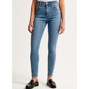 Abercrombie & Fitch High Rise Super Skinny Ankle Jeans Button Fly‎ 29 8R